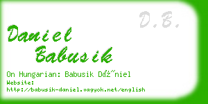 daniel babusik business card